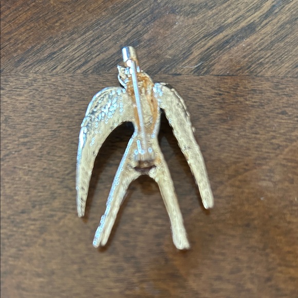 Vintage Elegant Blue and Black Bird Brooch - Picture 4 of 4